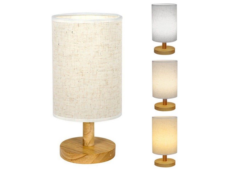 Three Color Dimmable Bedside Night Table Lamp Bedroom Lamp Light Colour Shade Carousel 1
