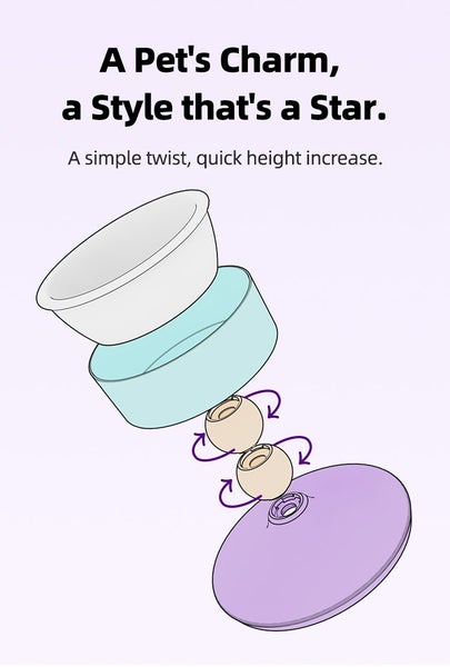 Adjustable Tilted Pet Feeding Bowl for Cats & Small Dogs Carousel 2