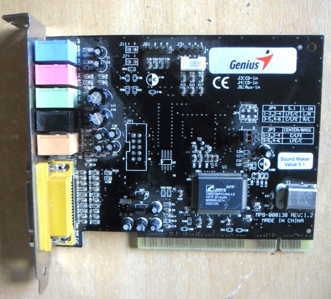Genius Sound Maker PCI sound card, removed from working system Carousel 1