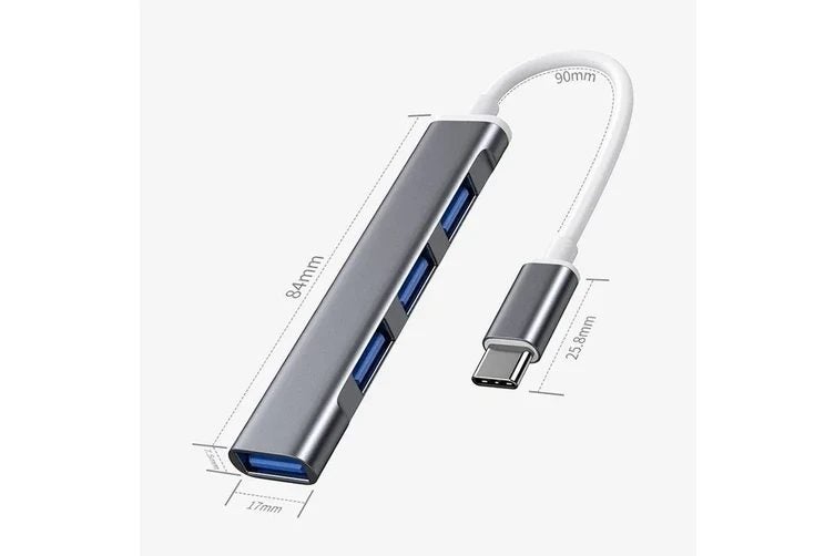 Ultra-Slim Data Type-C USB 3.0 Hub , USB-C and 4 USB-A Data Ports for MacBooks Carousel 4