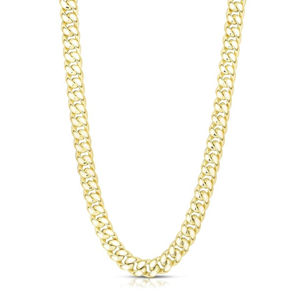 14k Yellow Real Gold Miami Cuban Link Chain Necklace, 6mm, 22 Carousel 1