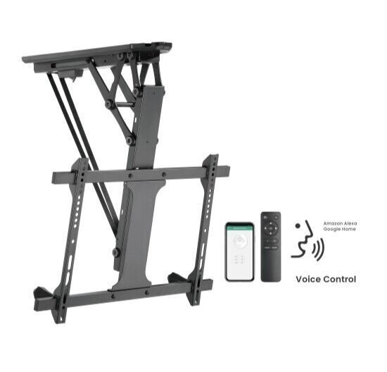 Brateck PLB-M0546AI SMART FLIP DOWN TV CEILING MOUNT POWERED BY TUYA Support mos Carousel 5