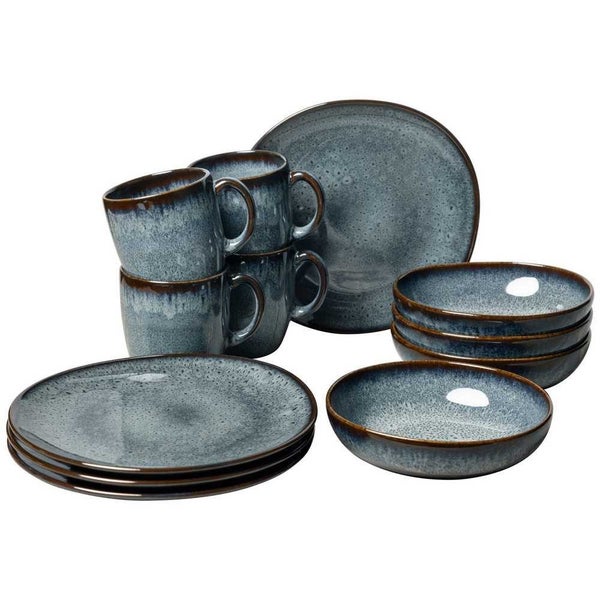 V&B Lave Breakfast Set Gris 12pce Carousel 1
