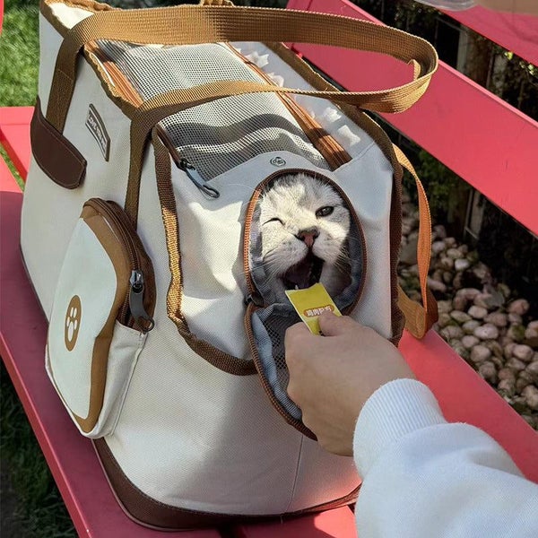 Elosung Toast Large Capacity Cat Carrier Bag Soft Sided Pet Travel Tote With Top Carousel 4