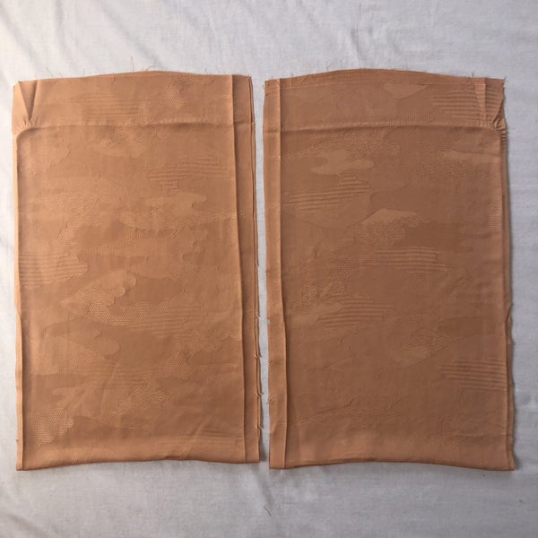 Vintage Japanese Kimono Woven Silk Fabric Panels X2 Pieces Carousel 11