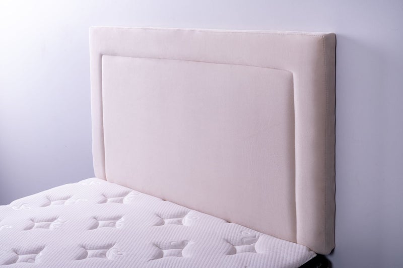 Jessamine Headboard Beige Velvet Double62863852509442119