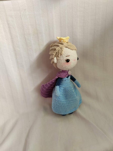 Handmade Crochet Elsa Princess Doll with Milk Cotton Yarn Carousel 2