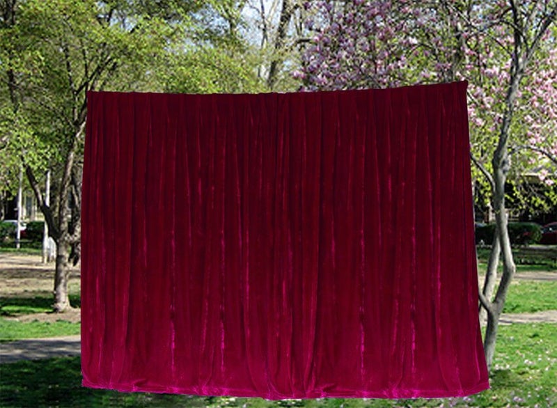 Large Velvet Curtains 608 x 230cm Drop PINCH PLEAT with 30 Hooks New Burgundy Carousel 1