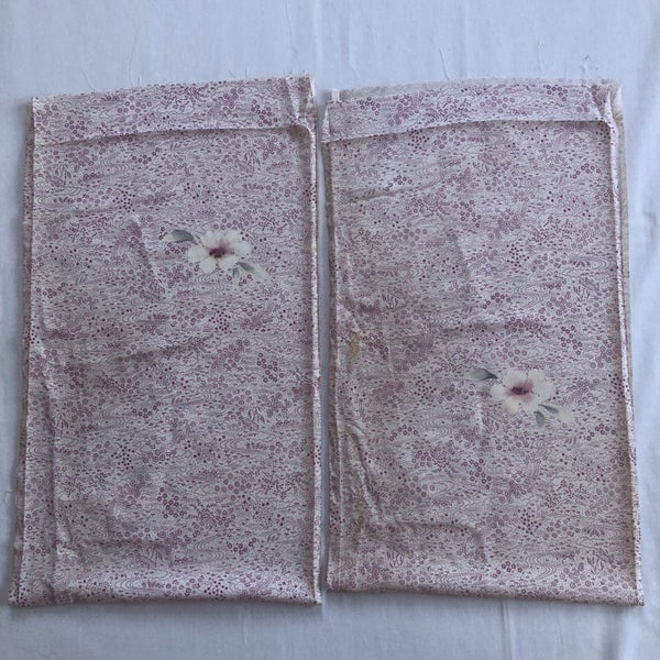 Vintage Japanese Kimono Silk Panels X2 Fabric Pieces Carousel 2