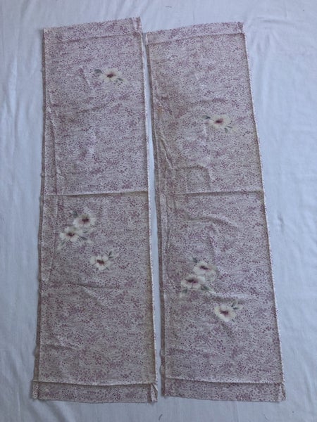 Vintage Japanese Kimono Silk Panels X2 Fabric Pieces Carousel 20