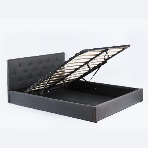 Pilkington Fabric Bed Frame with massive storage Dark Grey Double629317166844171123