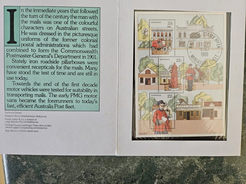 National Stamp Week Miniature Sheet 1980 Carousel 3