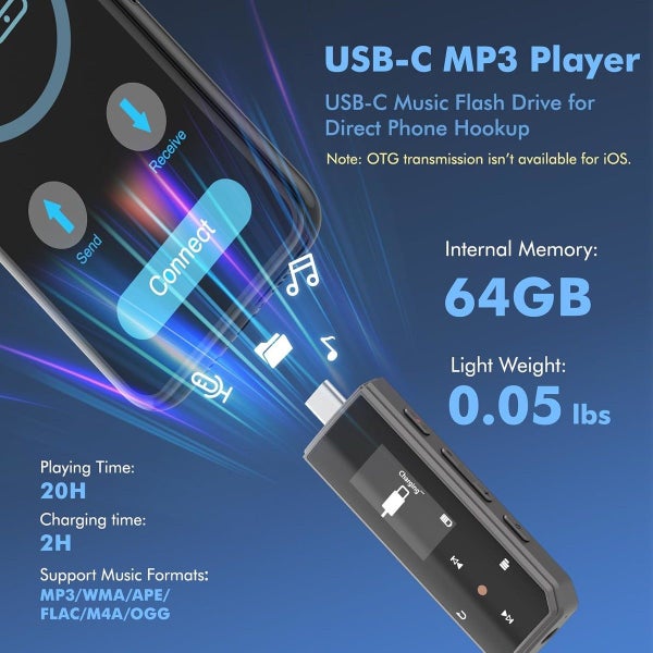 64GB Type-C USB MP3 Player Carousel 7