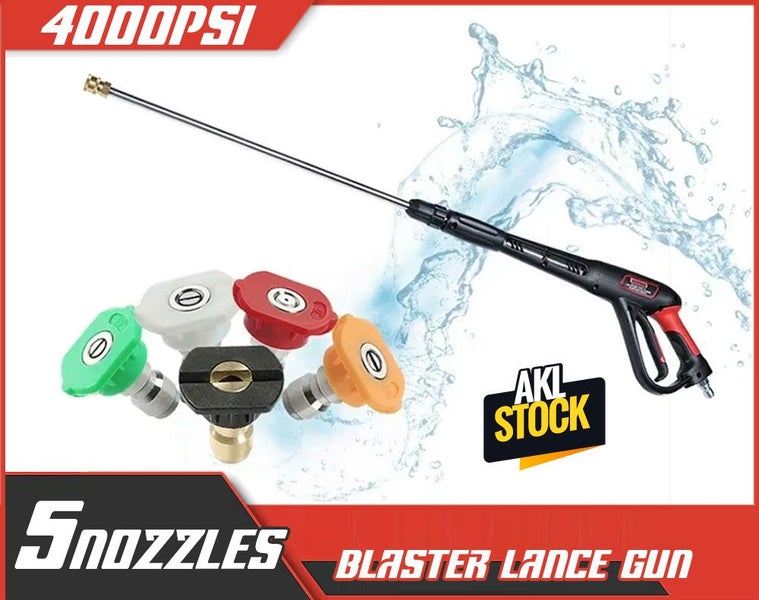 Water Blaster Lance Gun 4000PSI w/ Fitting 3/8QC or M22 Carousel 1