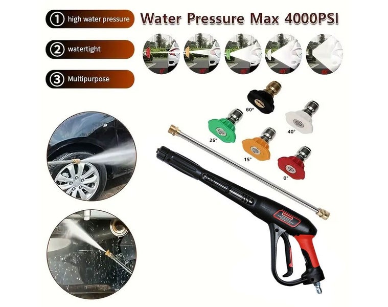 Water Blaster Lance Gun 4000PSI w/ Fitting 3/8QC or M22 Carousel 2
