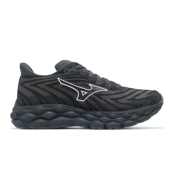 Mizuno Wave Sky 8 Super Wide Black White Women Road Running Shoes J1GD2412-76 Carousel 2
