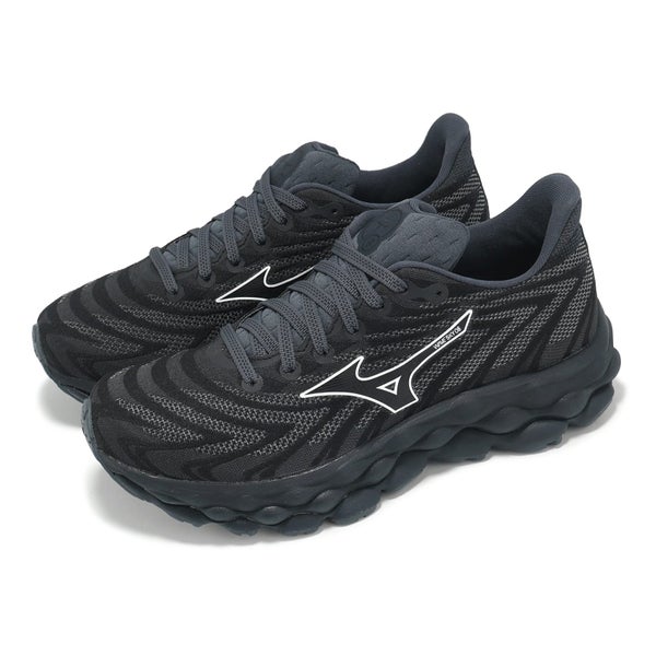 Mizuno Wave Sky 8 Super Wide Black White Women Road Running Shoes J1GD2412-76 Carousel 16