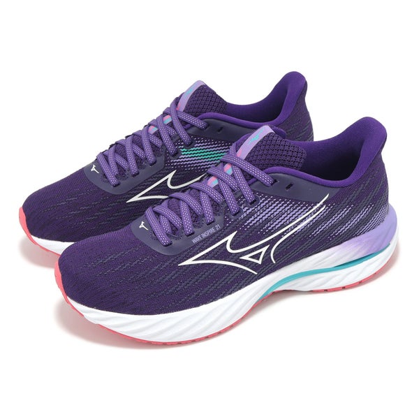 Mizuno Wave Inspire 21 Purple White Women Road Running Jogging Shoes J1GD2544-27 Carousel 16