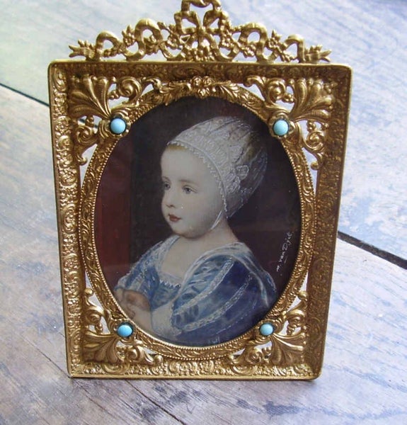 "Baby Stuart" Watercolour Portrait Miniature. Carousel 1