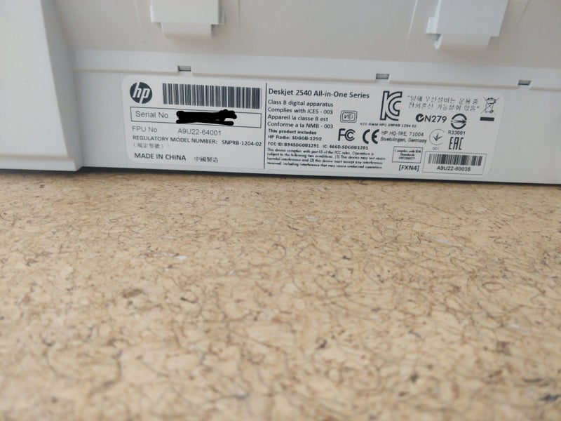 HP 2540 deskjet printer (with scanner function working) Carousel 5
