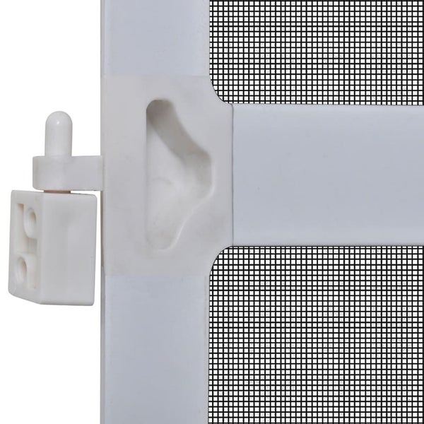 White Hinged Insect Screen For Doors 120 240 Cm Window Screens Vida XL Carousel 6
