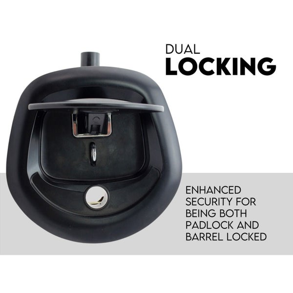 Robusto Black Whale Tail Handle Lock Latch/Compression Trailer Ute Toolbox Tool Carousel 5