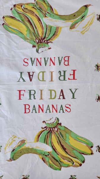 ~" Friday Bananas Fast Colours All Cotton Vintage Tea Towel "~ Carousel 1