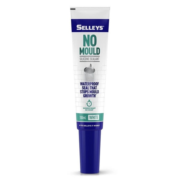 Selleys No Mould Silicone Sealant Tube 100ml White Wet Area Carousel 1