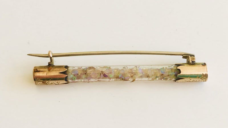 Victorian Gold and Opal Chip Bar Brooch Carousel 2