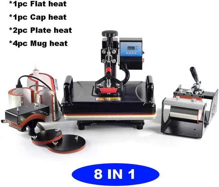 8 in 1 Heat Press Machine Sublimation Printing 38×30cm Carousel 1
