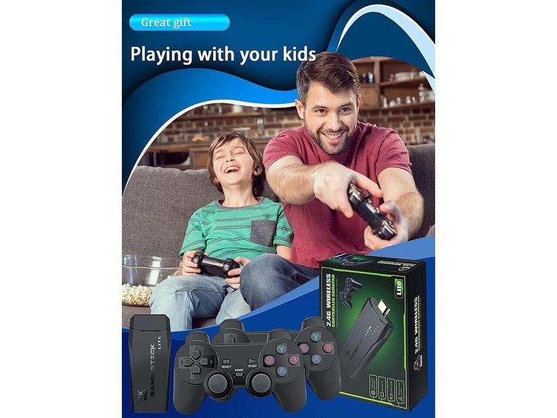 Plug n Play 4K HDMI 64GB, M8 Retro Game Console TV, Wireles Game Stick 20k+ Game64341606391683113