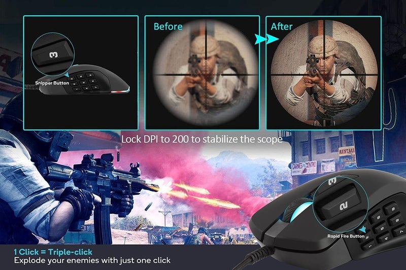 Kogan GMX RGB 10000dpi Modular Gaming Mouse Carousel 2
