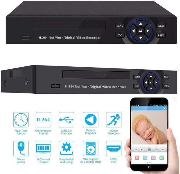 DVR recorder for CCTV Security Camera System 8 Channel Afterpay Carousel 2