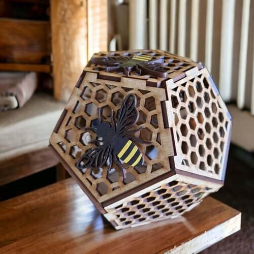 Pentagon Trinket Box - Honey Bee Carousel 1