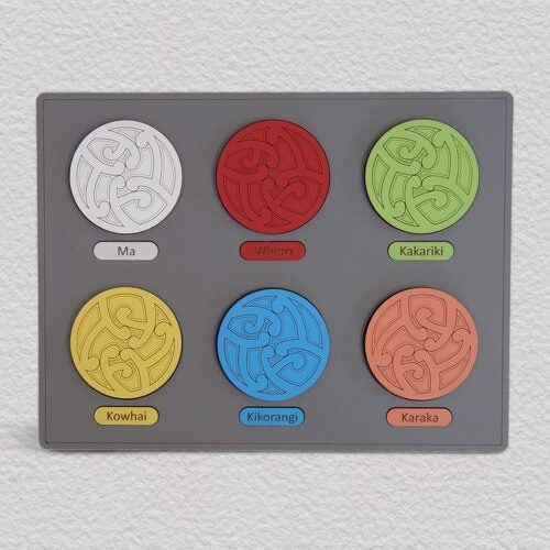 Wooden Puzzle - Tae / Colours - **NEW NZ made** Carousel 1