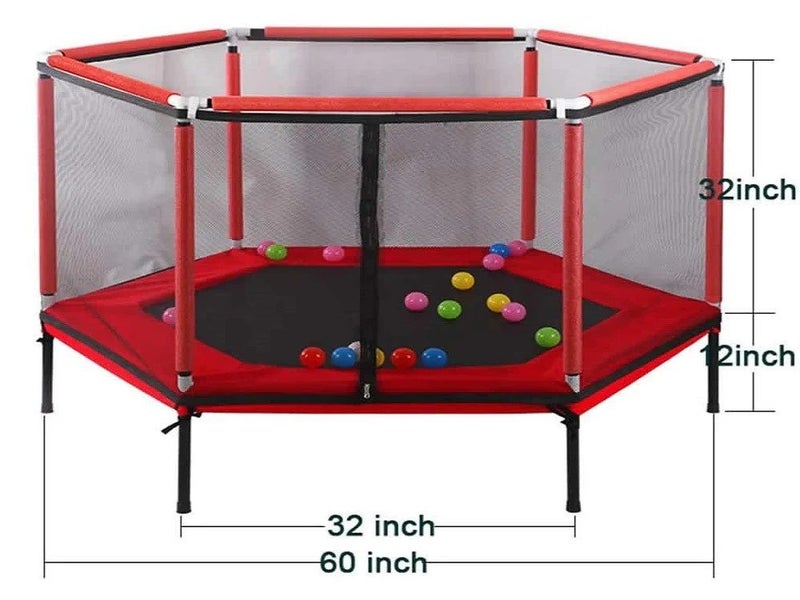 Mini Trampoline With Safety Net629296913615381125