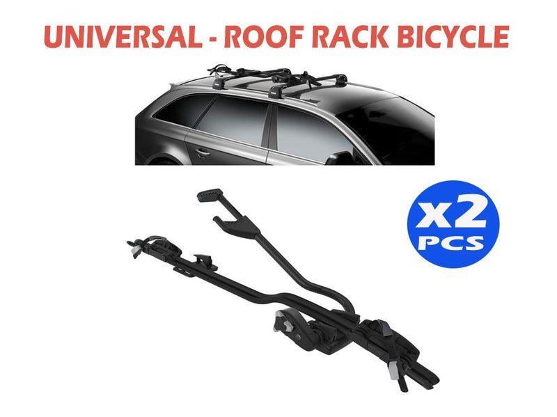 2 x Car Roof Bike Rack, Bike Carrier (Black)63779616688643110
