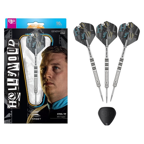 TARGET Chris Dobey 90% Tungsten Steel Tip Dart Board Darts Carousel 1