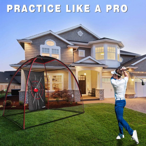 Heavy Duty Golf Practice Net Hitting Chipping Cage Training Aid 3.2m63655010884867110