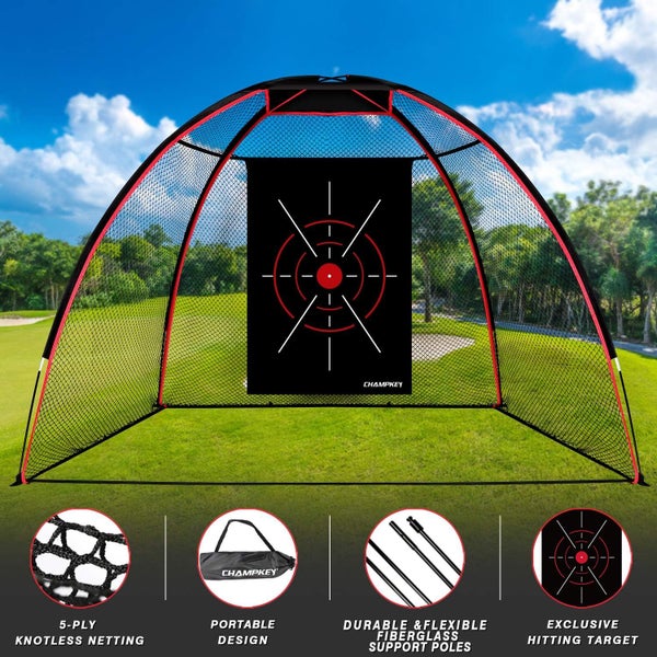 Heavy Duty Golf Practice Net Hitting Chipping Cage Training Aid 3.2m63655010884867111