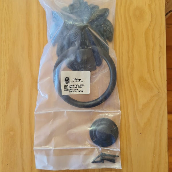 Vintage Black Lion Door Knocker Carousel 1
