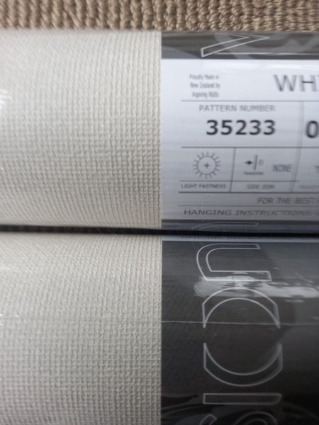 Wallpaper. Fine Weave - Warm Grey. 7 roll bundle Carousel 2