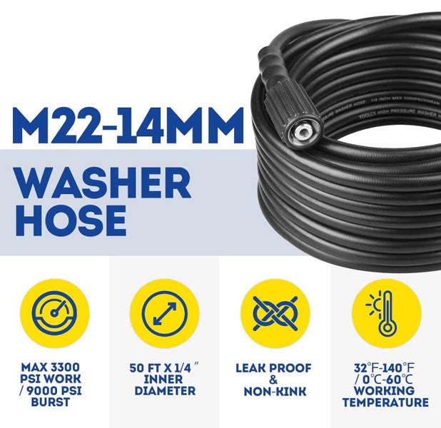 NEW High Pressure Washer Extension Hose 15M M22-14mm Sale Sale Carousel 6