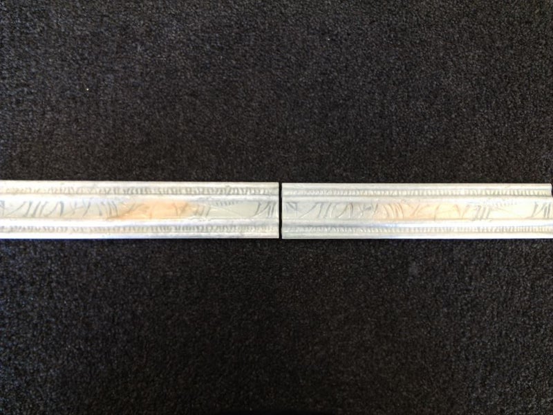 Tile listello design accent feature border trim off white green shades Carousel 1