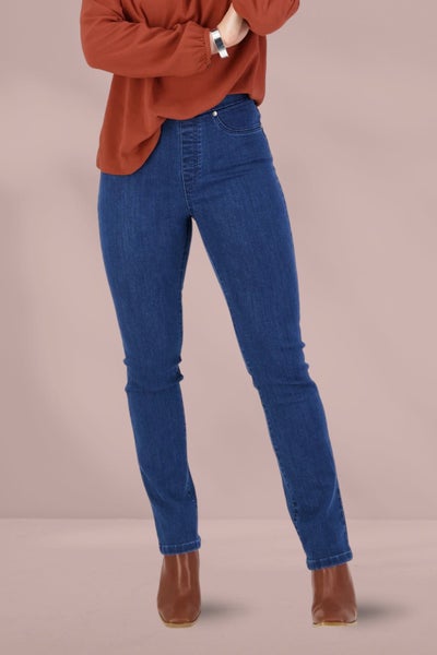 Vassalli Slim leg Pull On Denim Blue Carousel 1