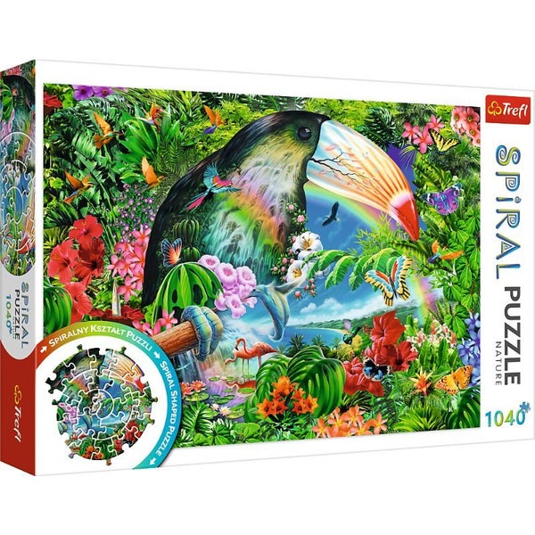 Trefl Tropical Animals 1040 PIece Spiral Puzzle Carousel 1