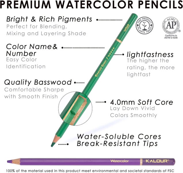 72 Watercolour Colored Pencils Set62994465436419112