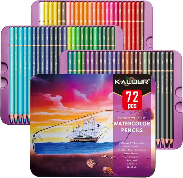72 Coloured Pencils Watercolor Set Carousel 2