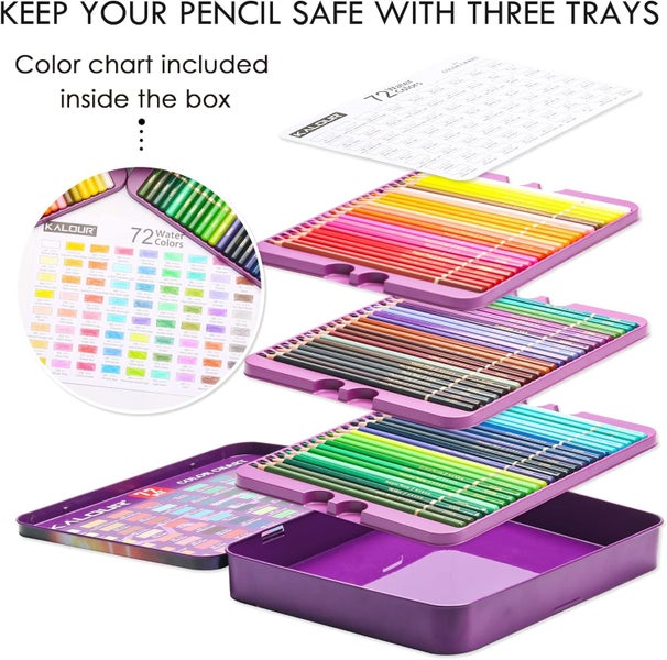 72 Coloured Pencils Watercolor Set Carousel 8