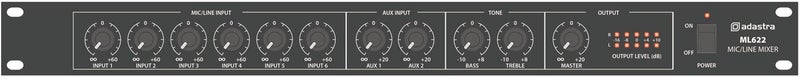 MIC/LINE Rack Mixer - 6 + 2 Inputs Carousel 1
